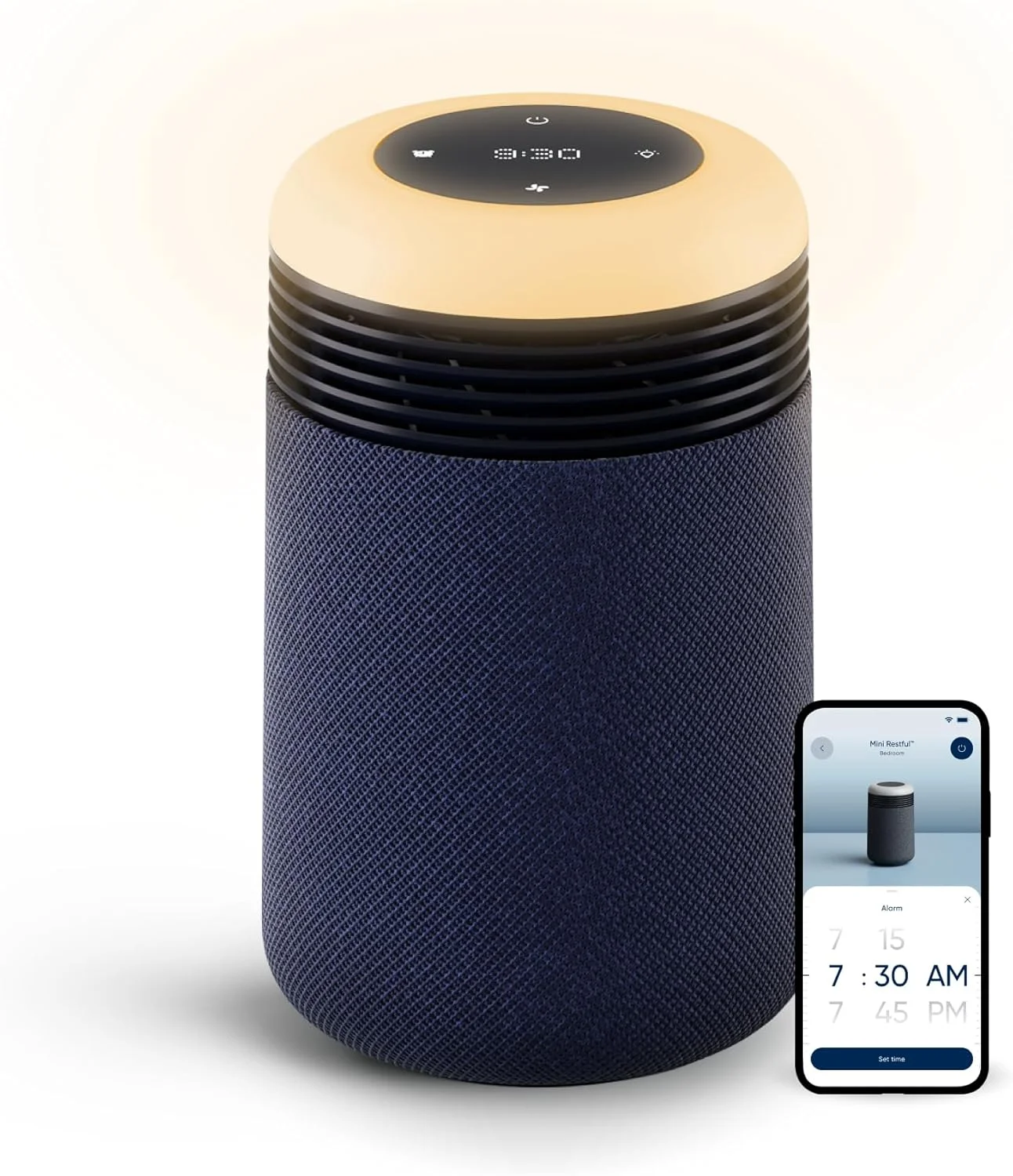 Blueair Mini Restful Bedroom Air Purifier with Sunrise Alarm Clock HEPA air purifier